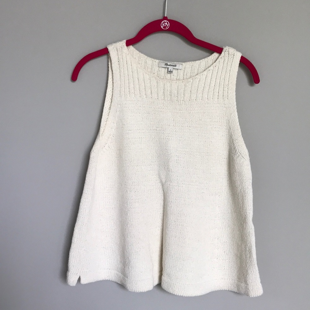 Madewell Off-White knit swing tank